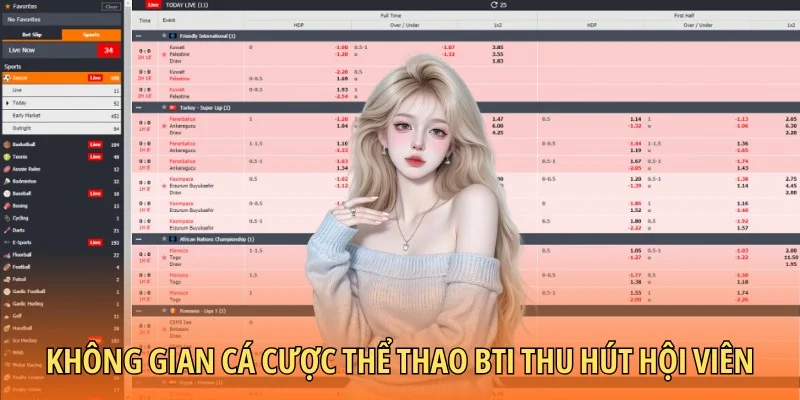 Không gian cá cược thể thao BTi thu hút hội viên