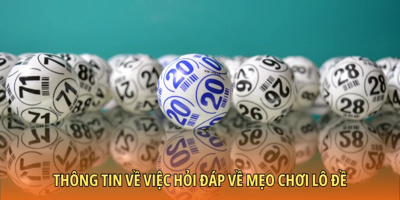 Thông tin về việc hỏi đáp về mẹo chơi lô đề