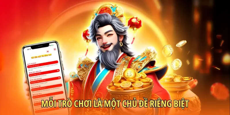 Mỗi trò chơi là một chủ đề riêng biệt