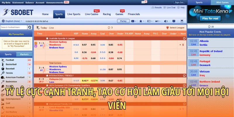 Tỷ lệ cực cạnh tranh, tạo cơ hội làm giàu tới mọi hội viên